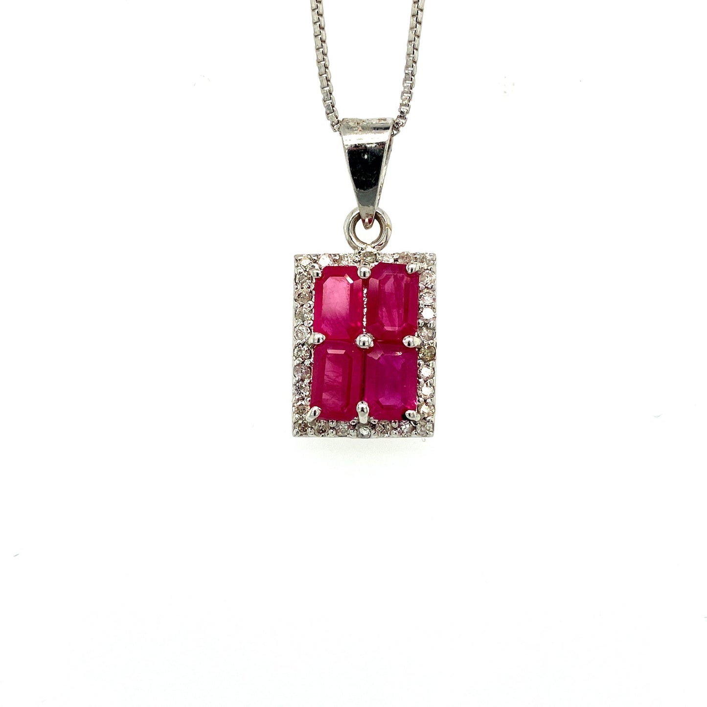Ruby Pendant in .925 Sterling Silver - KSP 34810
