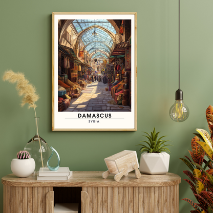 Affiche Damas | Impression de voyage Syrie | Affiche Syrie