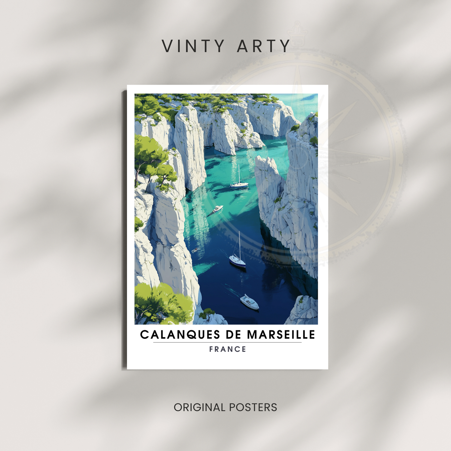 Affiche calanques de marseille | Impression France| Affiche France