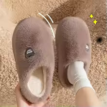 Winter Plush Couple Slippers for Men & Women Ultra Soft Memory Foam Cloud Comfort Non-Slip Thick Sole Indoor/Outdoor House Shoes