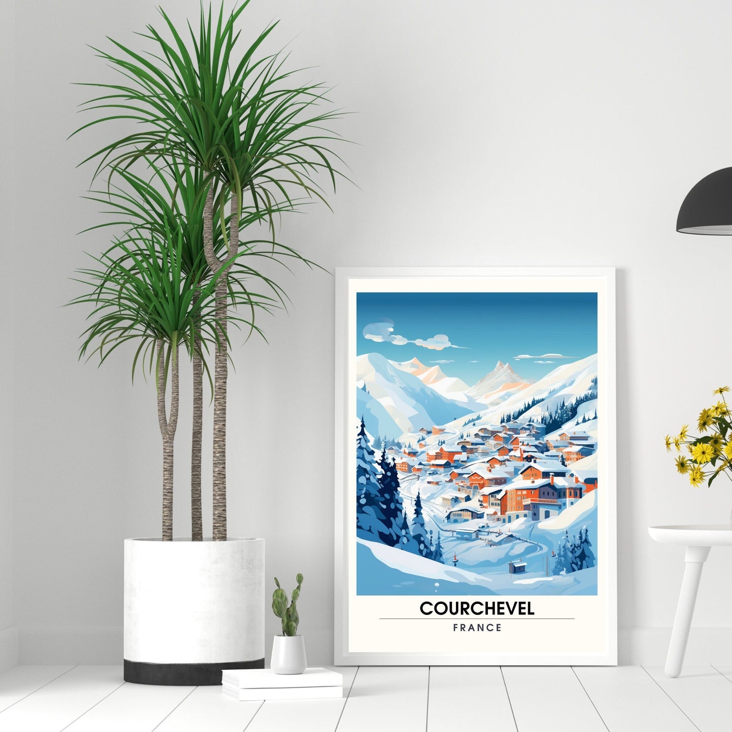 Affiche Courchevel | impression station Courchevel  | affiche montagne | Affiche ski