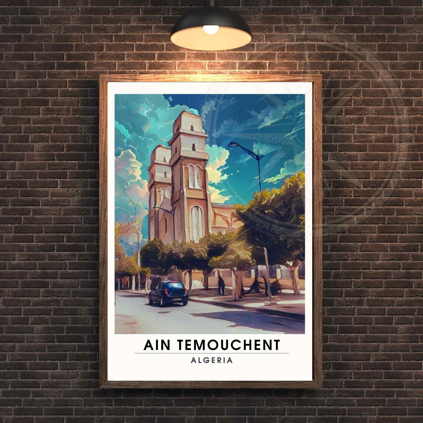 Affiche Ain Témouchent, Algérie  | Affiche de voyage Algérie| Affiche mosquée